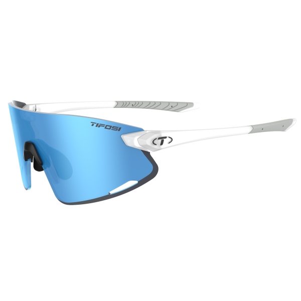 Tifosi Sonnenbrille, Vogel XC, Satin Clear, S-M, Sky Blue Mirror