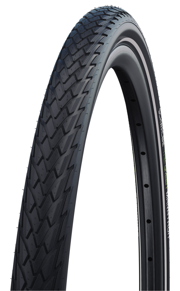 Schwalbe Pneu Green Marathon, GG, Starr mit Reflexstreifen, black