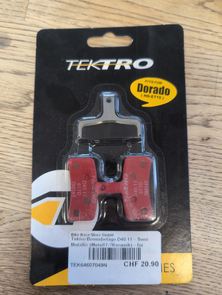 Tektro Bremsbeläge D40.11 - Semi Metallic (Metall-Keramik) - für Dorado HD-E710 (1.Gen.)