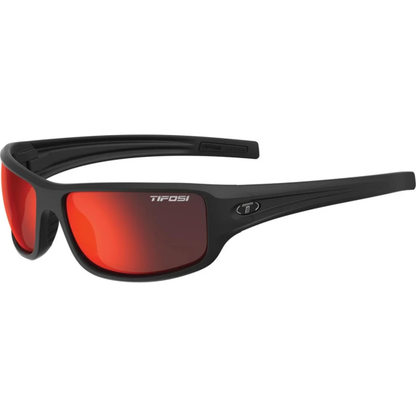 Tifosi Sonnenbrille Bronx, Matte Black, S-L, Clarion Red Polarized