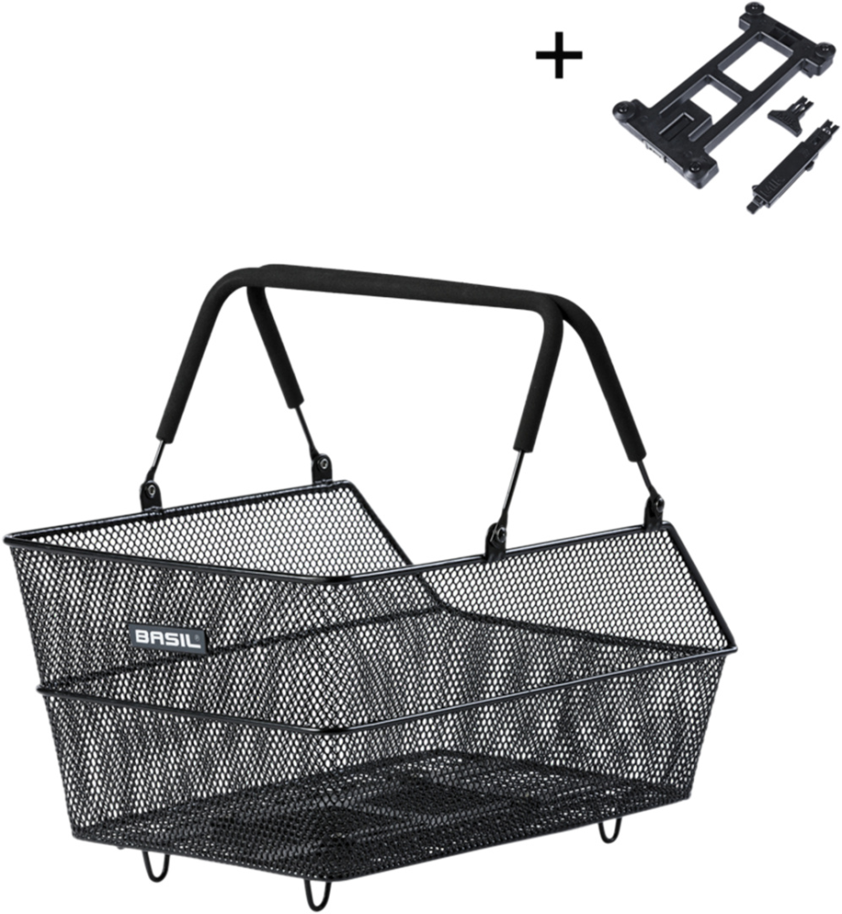 Basil Cento S Fahrradkorb hinten MIK, schwarz