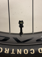 LuCycle Valvecap PETG 1 Paar - Presta, Black Cat
