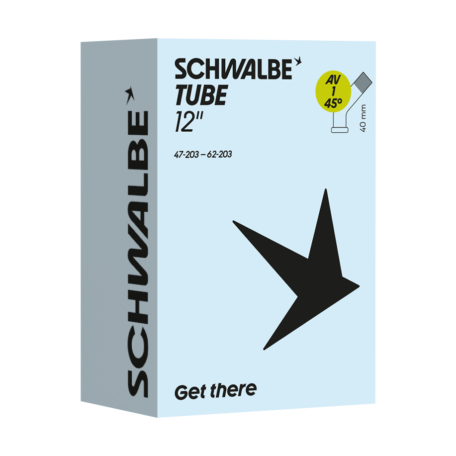 Schwalbe Schlauch AV1 45° 12" 47/62-203 Autoventil 45° 40mm