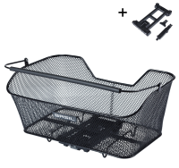 Basil Base XL MIK Fahrradkorb hinten schwarz (Öko-Bodenkorb)