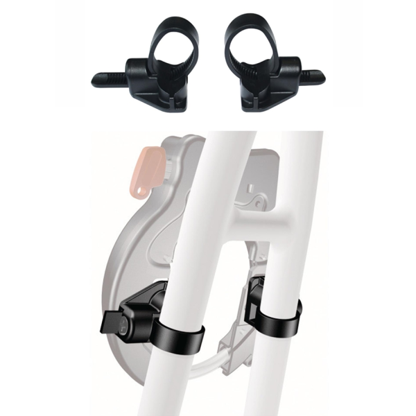 Trelock Laschenset Halter ZR 20 Vario schwarz / Kunststoff- passend zu allen RS- Rahmenschlösser an Hinterbaustreben- (13-22.5mm)