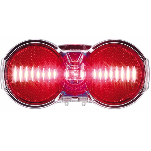Busch & Müller Rücklicht Top`Flat S Plus 80mm mit Standlicht an Gepäckträger 80mm, für Dynamobetrieb